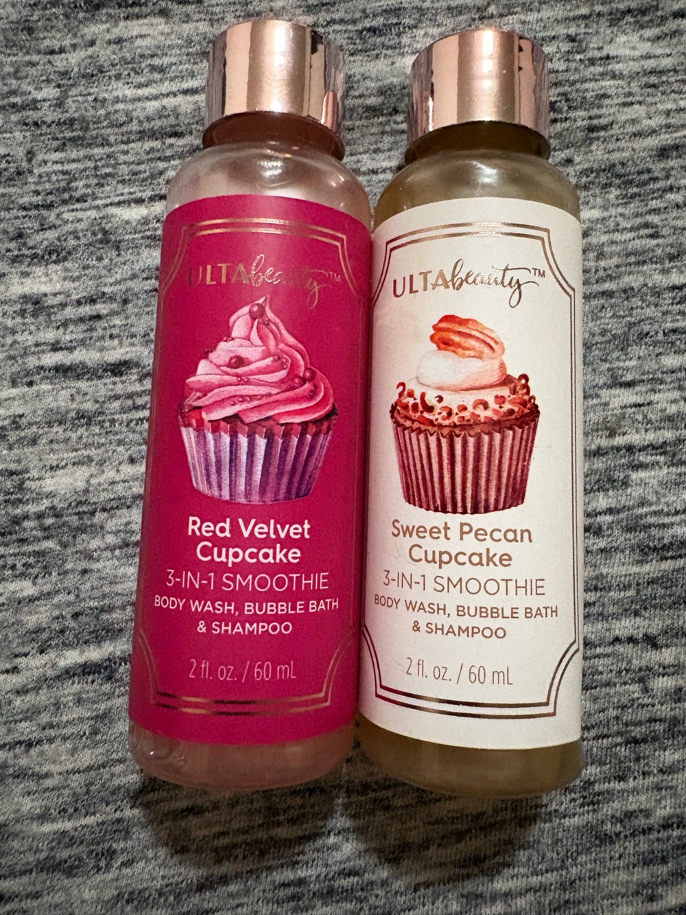 ULTA Beauty Sweet Pecan Cupcake & Red Velvet Cupcake 3-in-1 Bottles